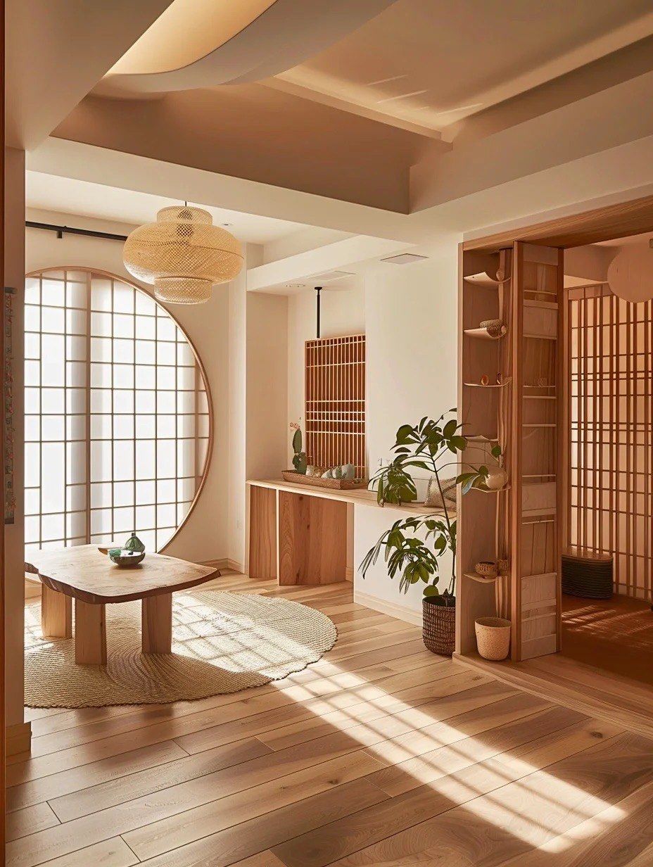 轻装上阵,110㎡日式原木 圆拱门迷si我啦