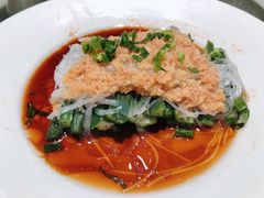 蒜蓉蒸秋葵-北京老铺烤鸭(西稍门店)