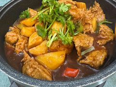石锅三杯鸡-鸡鸣寺百味斋素菜馆