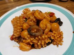 -东来菜馆•手抓海鲜家常菜•海鲜锅贴(鸽子窝店)