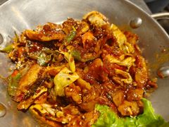 鱿鱼炒五花肉-富乐满韩国正宗炸鸡韩国料理(虹泉路店)