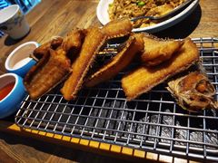 干炸带鱼-老头儿真传-老头儿油爆虾(胜利河美食街店)
