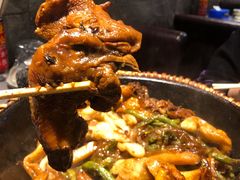 大公鸡粘卷子-华盛园卷子王农家菜水库鱼