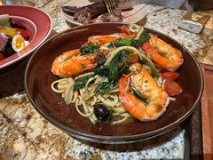 橄榄油虾仁意大利面-BROWNSTONE布朗石西班牙餐厅(富城店)