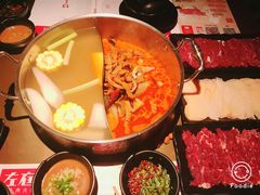 鲜牛杂鸳鸯锅-左庭右院鲜牛肉火锅(新梅广场店)