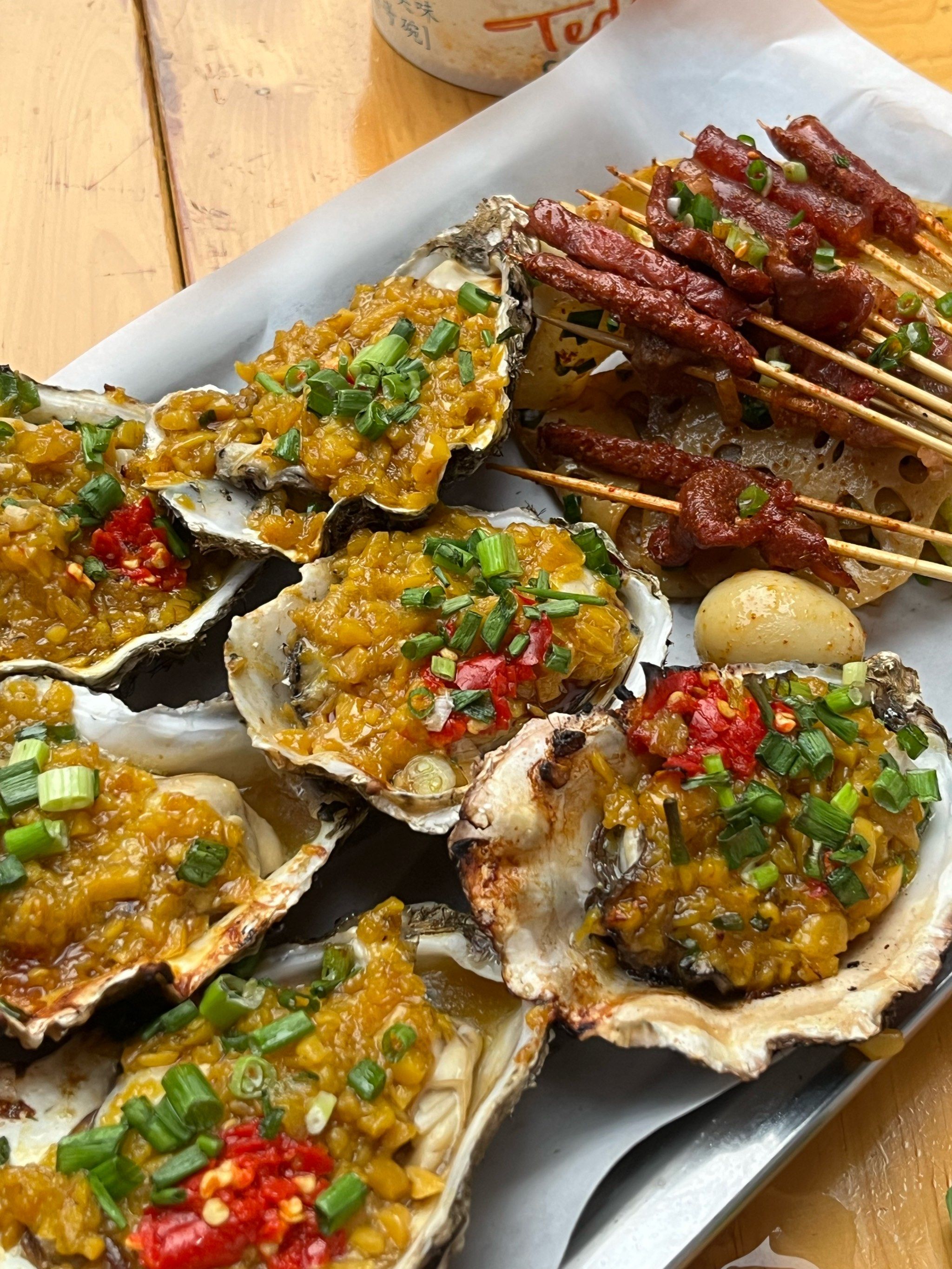 夜晚的烧烤诱惑