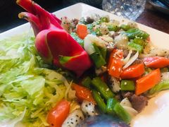 火龙果百合炒牛柳-上楼私房菜(院士路店)