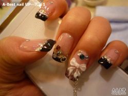 法式+蝴蝶结-A-Best nail UP时尚美甲沙龙