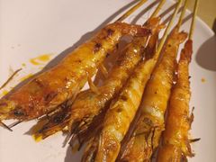 盐烤青虾-街角等你.大连海鲜烧烤.经典铁板海鲜串(西安路店)