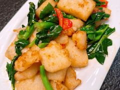 菜头粿炒芥兰-莲华素食府