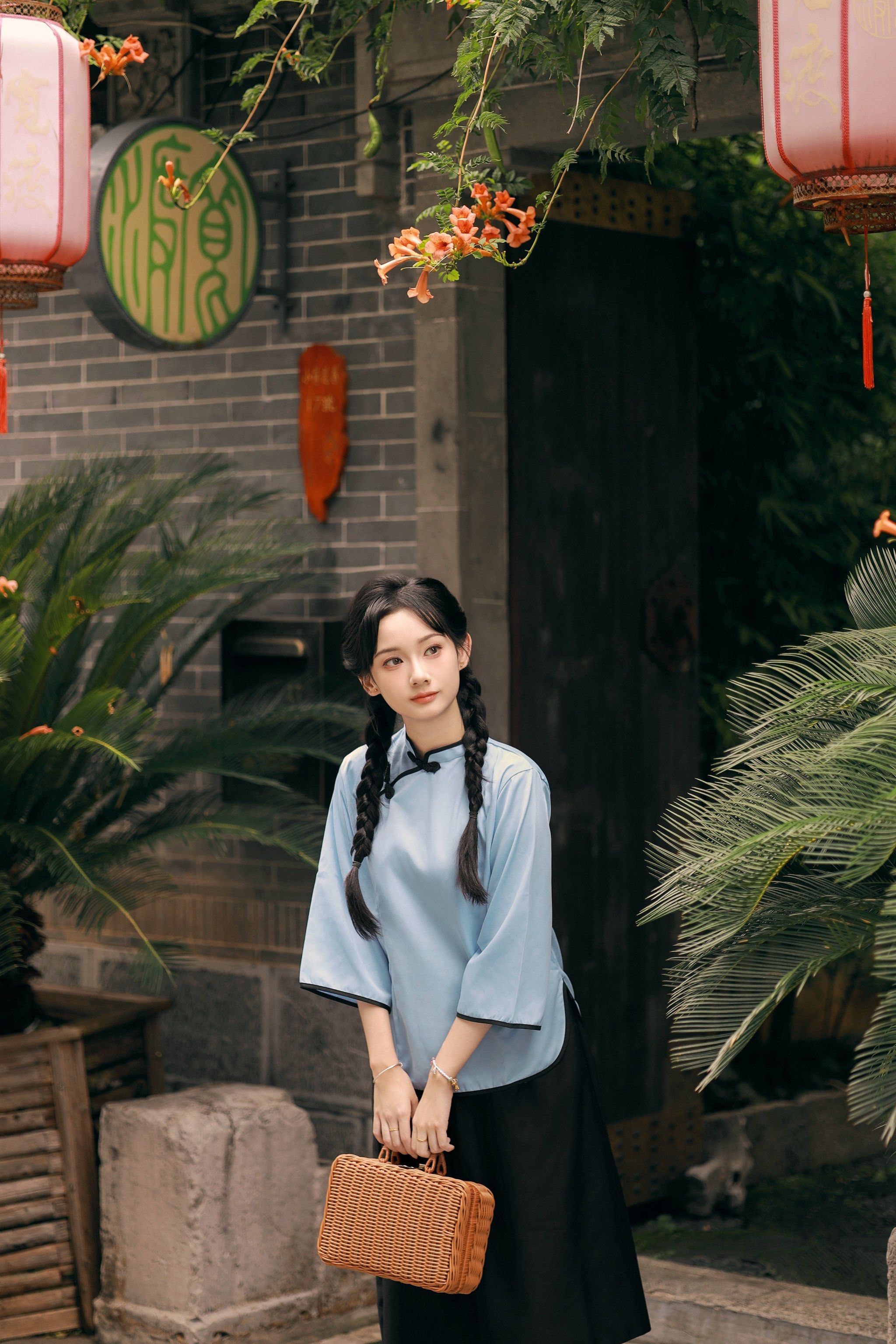 n民国学生装,妥妥的拉到民国电视剧里的白月光