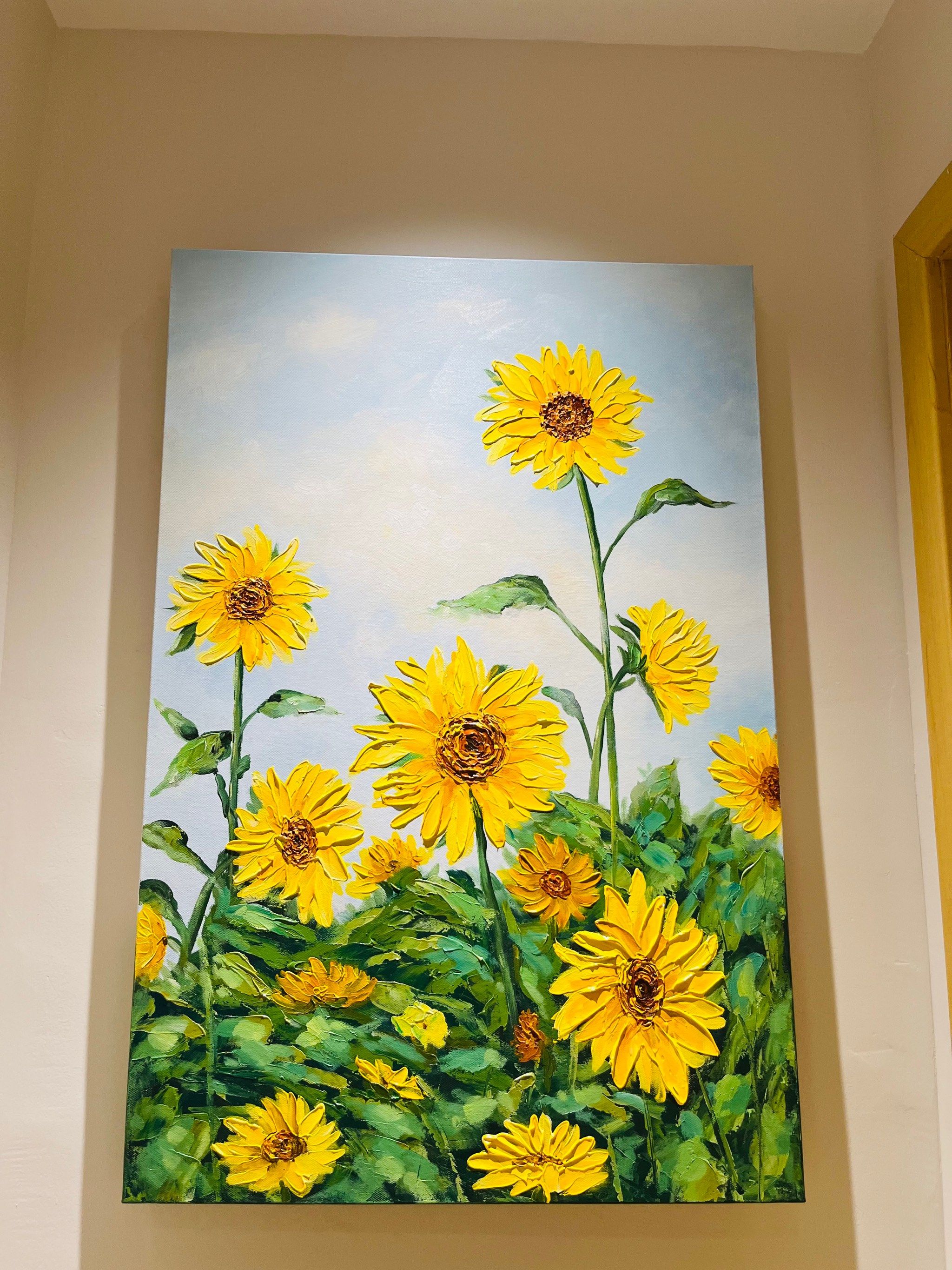 墙上的花卉画廊