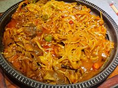 肥牛石板金针菇-将军牛排·本地30年朝鲜民族菜(总店)