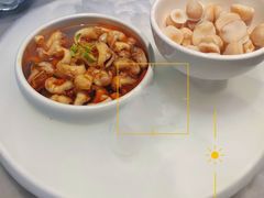 辣酒汁花螺配夏威夷果-木守西溪溪隐餐厅
