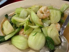 鲜虾炒菜心-德成饭店