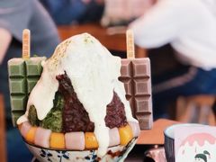 抹茶生乳かき氷-WONDER ICE 萬得冰田(建設路总店)