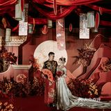 成都婚礼|大气富有设计感的红色系新中式婚礼