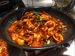 招牌辣鱿鱼五花肉煲-HOTISLAND海鸡岛·韩国料理(江南西店)
