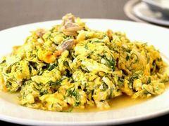 龙须菜蚬肉炒鸡蛋l-林之六八·6886大连老菜馆