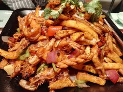 干锅肥肠+虾-炭舍干锅·烤鱼(扬名广场店)