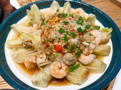 蒜蓉双鲜娃娃菜-小船渔村·大连菜(明泽街店)