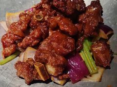 蒜香蜜汁排骨-绿茶餐厅(乐峰广场店)