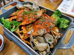 梭子蟹花蛤年糕-鲁小三·大骨自助(金山总店)