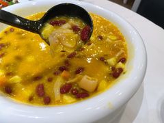 发菜头四宝煮花胶-山泉公馆酒家(广州东站店)