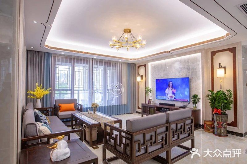 新中式客厅窗帘搭配！雅韵的气质，令人着迷！