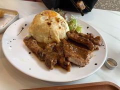 黑椒带骨猪排双蛋饭-柠檬树茶餐厅(海雅缤纷城店)