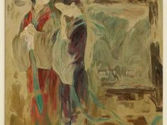 宋贤珍·油画《屏风仕女》-上海油画雕塑院