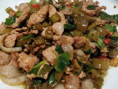 酸辣椒炒肉-雅和生态渔庄·宜城锅巴饭(龙灵山公园店)