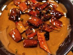 现炸辣椒油-京门老爆三·铜锅涮肉 爆肚(望京店)