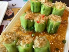 瑶柱金蒜蒸丝瓜-有璟阁港式餐厅(金融街购物中心店)