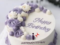 紫色简约动物奶油蛋糕-艾加柒克蛋糕茶歇甜品台(春熙路店)