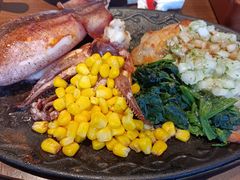 蒜香鸡排+烤鱿鱼-萨莉亚意式餐厅(大宁音乐广场店)