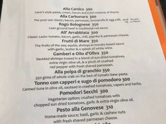 菜单-Trattoria Altrove