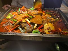 毛血旺烤鱼-探鱼·鲜青椒爽麻烤鱼(广州南沙万达广场店)