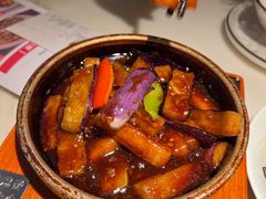 石锅茄子烧年糕-涌上外婆桥(南塘店)