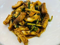姜葱炒脆肉皖条-轩记海鲜餐厅·四十五年老字号·经典粤菜(西区彩虹店)