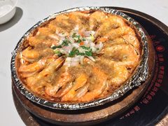 铁板蒜蓉虾-老阿爸鲜鱼土菜(昆山花桥店)