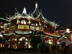 湖心亭夜景-豫园湖心亭茶楼