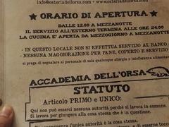 菜单-Osteria dell'Orsa