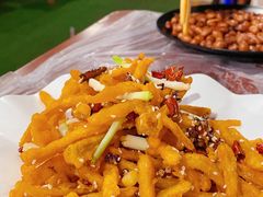 干煸莲藕丝-江湖亮亮蒸虾大排档烤全羊清真(武汉总店)