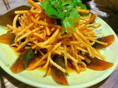 皮蛋拌馓子-靓靓蒸虾(中山公园店)
