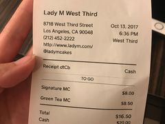 账单-Lady M Cake Boutique(W 3rd St)
