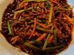撒子牛肉丝-刘胖子家常菜·蹄花焖藕(中南店)