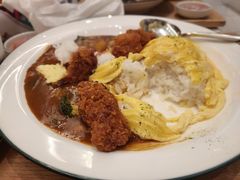 炸鸡块咖喱蛋包饭套餐-池奈·日式咖喱蛋包饭(赛高店)