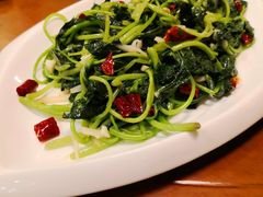 酸笋辣椒炒红薯叶-盛记顺德高佬猪杂粥