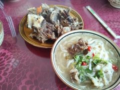 -陕北农家小吃风干羊肉剁荞面